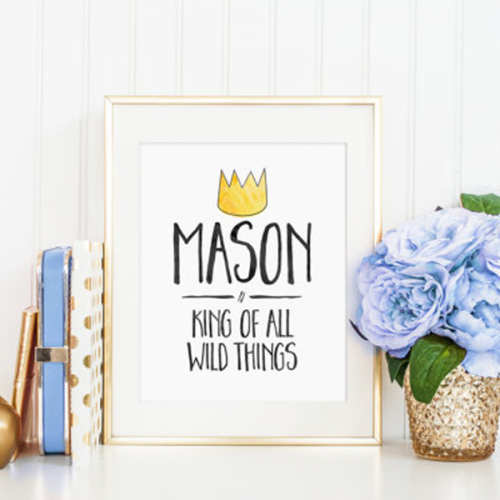 King of All Wild Things - Custom Where the Wild Things Are Print