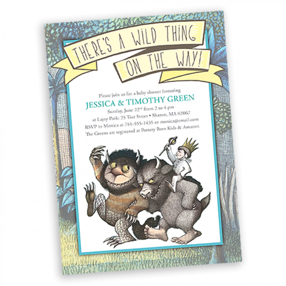 Where the Wild Things Are Baby Shower Invitaiton