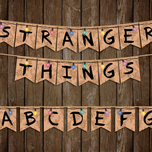 Stranger Things Party Banner