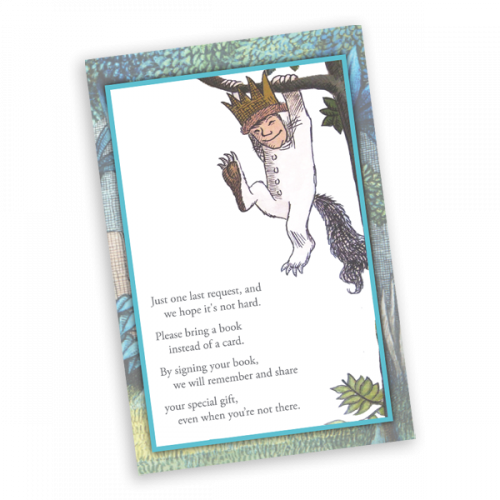 Where the Wild Things Are Inspired Book Card Insert for Baby Shower