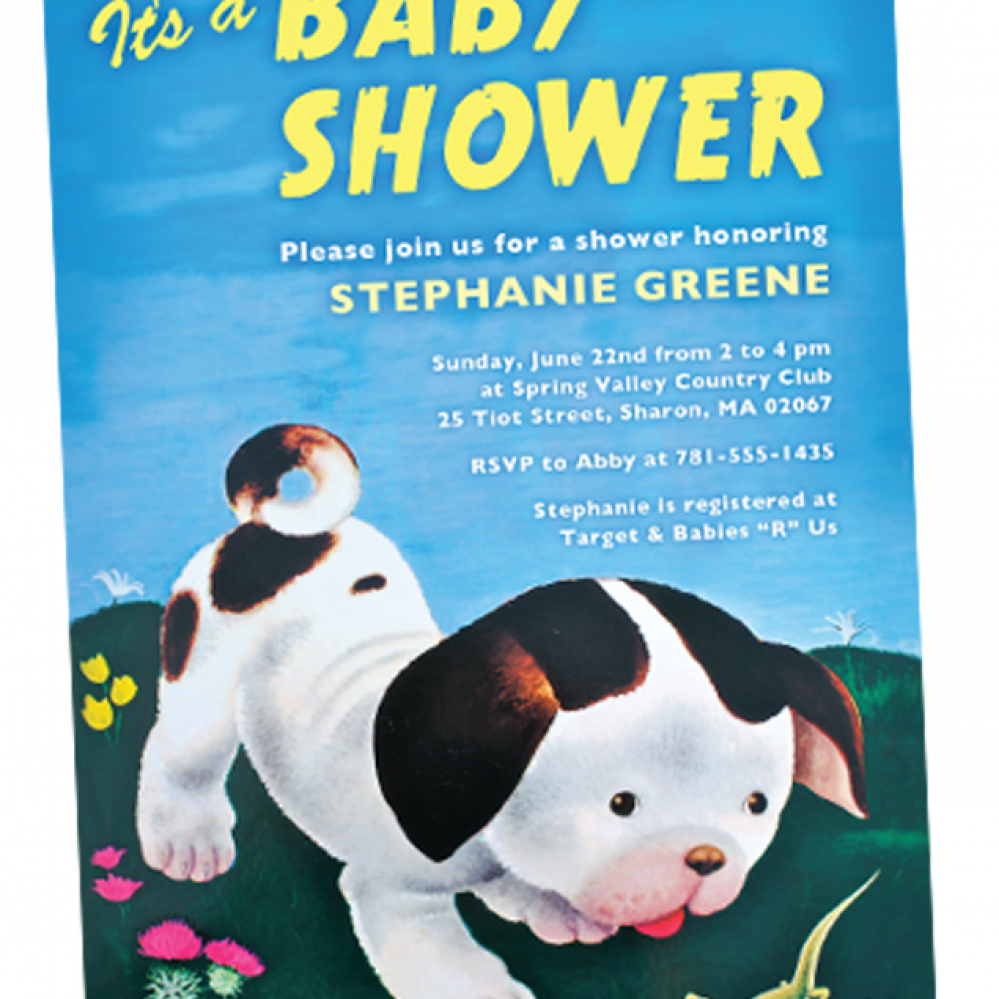 Pokey Little Puppy Baby Shower Invitation